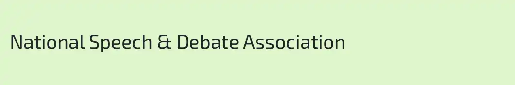National Speech & Debate Association